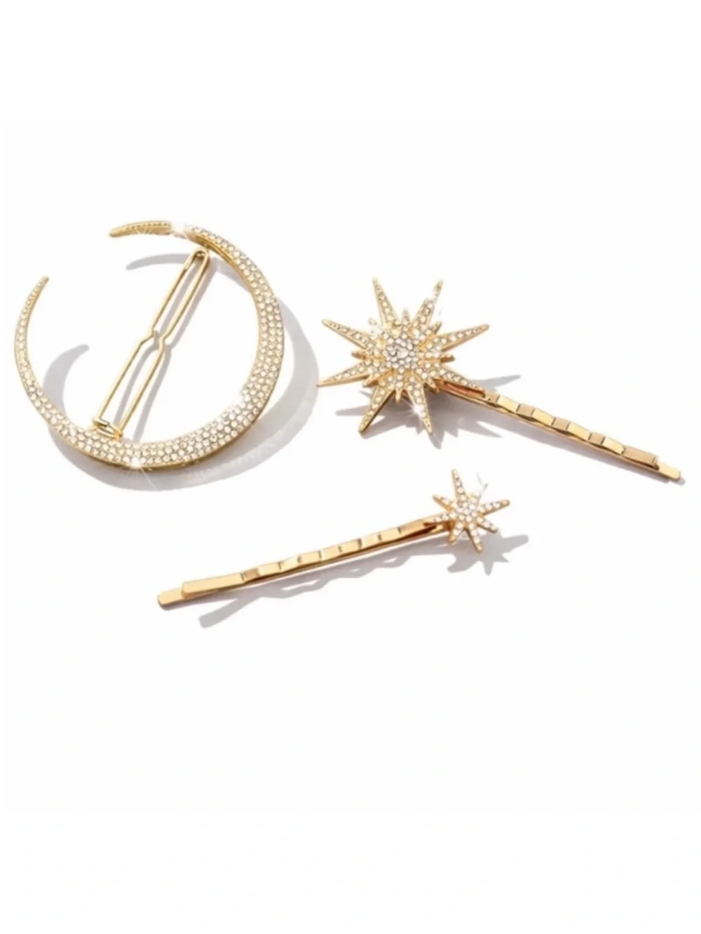 New! Gold Star Moon Astria Hair Pin Set (3 piece) NWOT (4002)